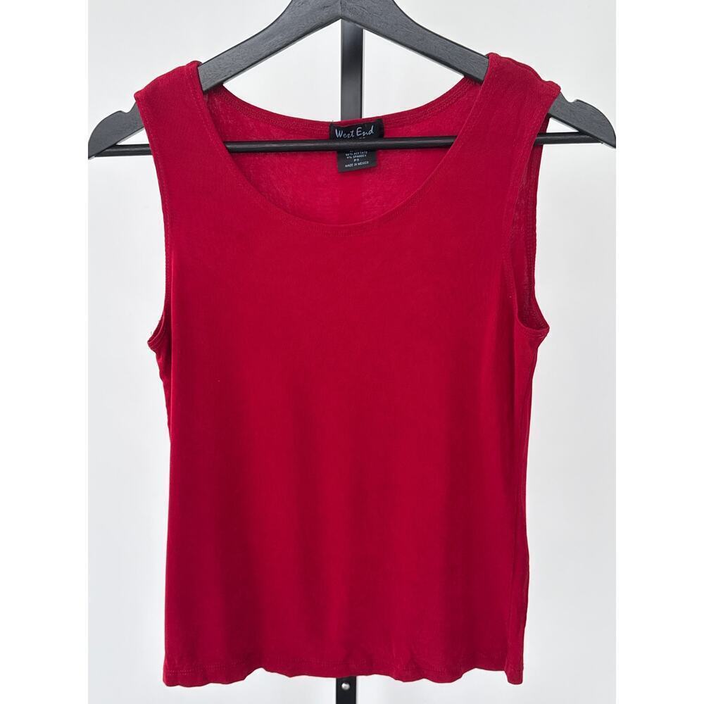 West End Women’s Red Sleeveless Top Size PS